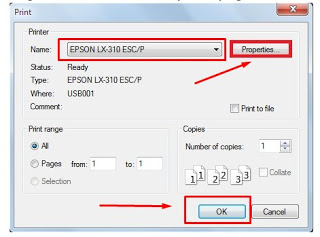 Cara Setting Printer EPSON LX-300 / LX300+ / LX-310
