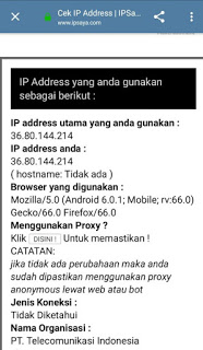 Cek IP Address di Smartphone Melalui Website