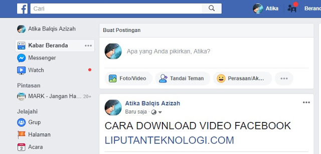 Cara Download Video Facebook Tanpa Aplikasi di PC Laptop