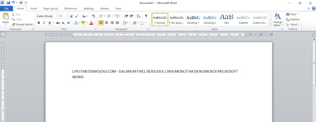 Cara Mencetak Dokumen di Microsoft Word